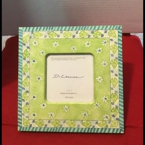 Lime Green Floral Design Picture Frame